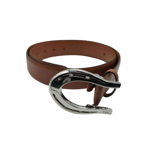 ローレンラルフローレン LAUREN RALPH LAUREN R.L.L genuine leather 本革 リアル レザー 馬蹄 蹄鉄 ホースシュー バックル ベルト レディース