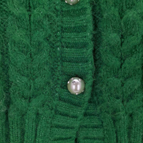 ザラ ZARA ケーブルニットカーディガン レディース L