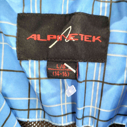 ALPINETEK 90S OLD ベンチレーション テック ギア チェック マウンテン パーカー ジャケット 裾ドローコード Y2K メンズ import:L