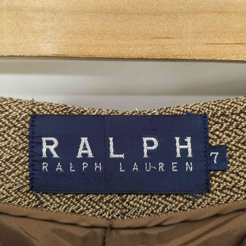 ラルフローレン RALPH LAUREN ウール ツイード ヘリンボーン タック スラックス レディース 7