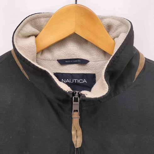 ノーティカ NAUTICA ロゴ刺繍 裏地フリース ハイネック ブルゾン メンズ import:M