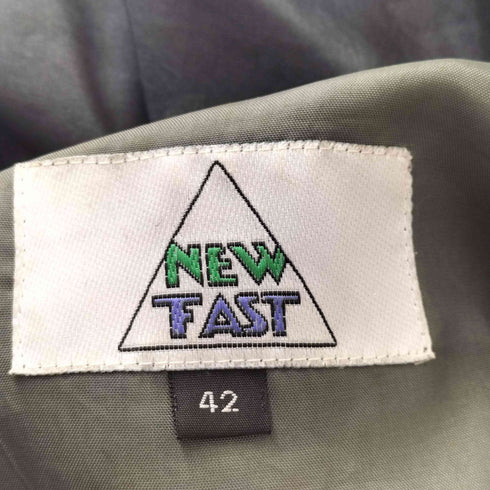 80-90s NEW FAST ファスト シルク100 スタンドカラー ブルゾン メンズ 42