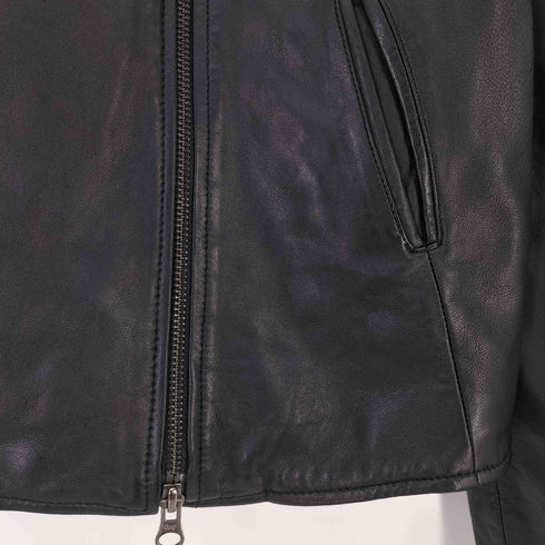 ギャップ Gap ラムレザー ハイネック ライダース ジャケット レディース import:XS