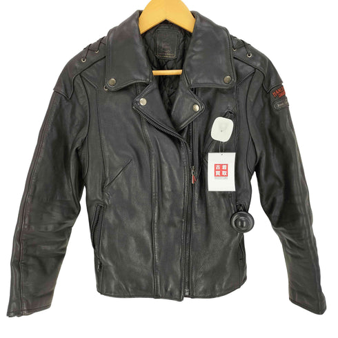 エヒテスレーダァ ECHTES LEDER 70-80S DETROIT MI バックペイント ショールレース カウレザー ダブルライダースジャケット メンズ US:34
