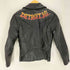 エヒテスレーダァ ECHTES LEDER 70-80S DETROIT MI バックペイント ショールレース カウレザー ダブルライダースジャケット メンズ US:34