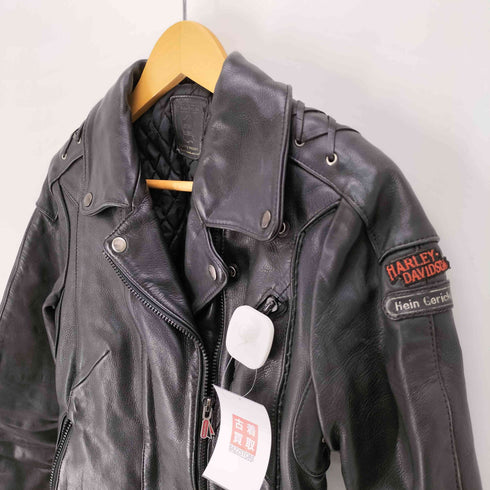 エヒテスレーダァ ECHTES LEDER 70-80S DETROIT MI バックペイント ショールレース カウレザー ダブルライダースジャケット メンズ US:34