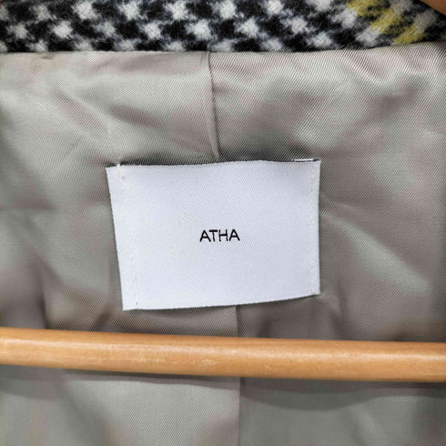 ATHA アタ BIG CHECK NORAGI COAT ビッグ チェック ノラギ コート メンズ FREE
