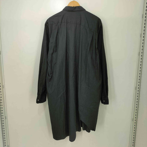 ブラックコムデギャルソン BLACK COMME des GARCONS 22SS アシンメトリー 変形 レギュラーカラー ロングシャツ メンズ JPN:XL