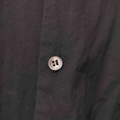 ブラックコムデギャルソン BLACK COMME des GARCONS 22SS アシンメトリー 変形 レギュラーカラー ロングシャツ メンズ JPN:XL
