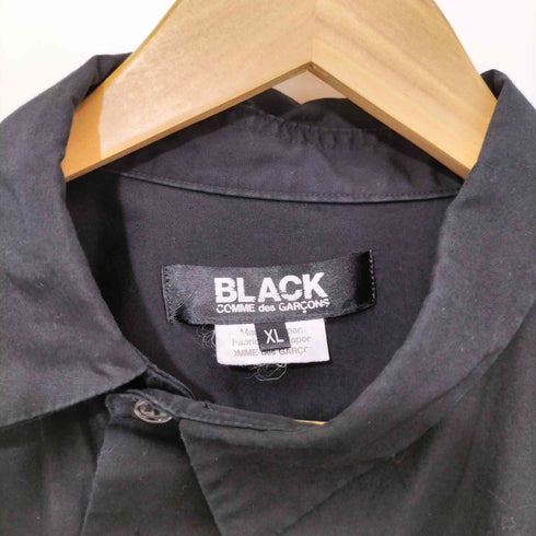 ブラックコムデギャルソン BLACK COMME des GARCONS 22SS アシンメトリー 変形 レギュラーカラー ロングシャツ メンズ JPN:XL