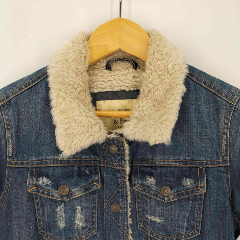 アバクロンビーアンドフィッチ Abercrombie & Fitch ボア デニム トラッカージャケット レディース import:M