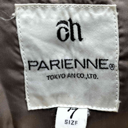 パリエンヌ parienne ウール プードル 切替 スタンドネックジャケット Y2K レディース JPN:7号