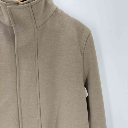 ザラ ZARA スタンドカラー ジップアップ ロング コート レディース import:L