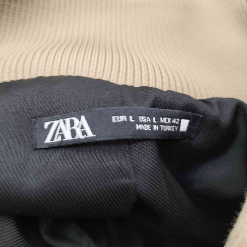 ザラ ZARA スタンドカラー ジップアップ ロング コート レディース import:L