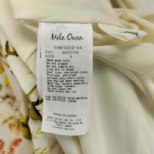 ミラオーウェン Mila Owen ボタニカルプリントソリッドワンピース レディース ONE SIZE