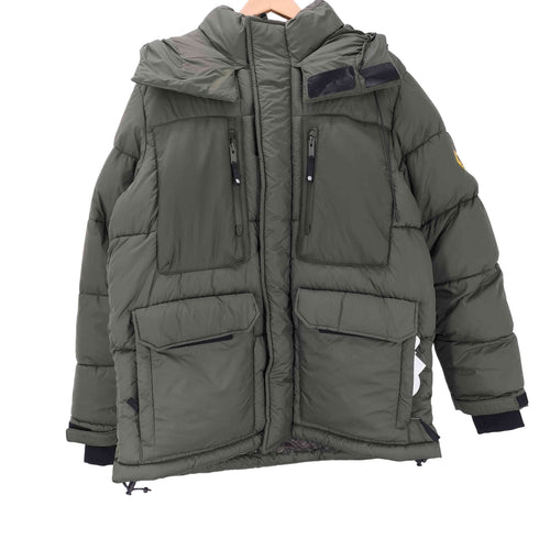 ザラ ZARA dnwr. DOWN JACKET 裏地 迷彩 カモフラ マルチポケット パデット ダウン ジャケット メンズ import:M