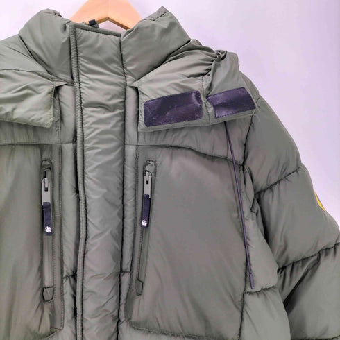 ザラ ZARA dnwr. DOWN JACKET 裏地 迷彩 カモフラ マルチポケット パデット ダウン ジャケット メンズ import:M