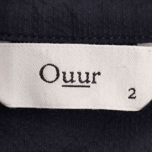 アウアー Ouur シアサッカー バンドカラー シャツ レディース JPN:2