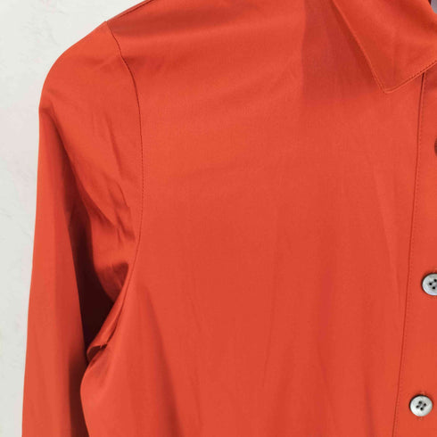 ローラアシュレイ LAURA ASHLEY 90s シルク 長袖 レギュラーカラー シャツ レディース M