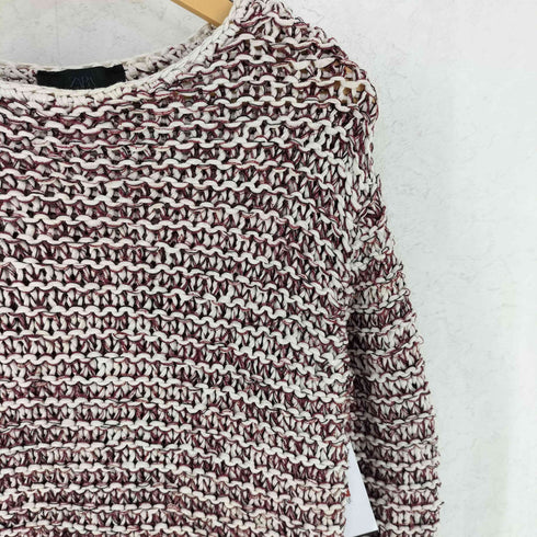 ザラ ZARA コットン リネン ポリ ローゲージ ニット セーター レディース S