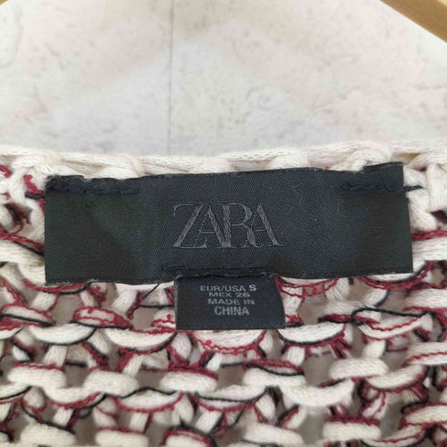 ザラ ZARA コットン リネン ポリ ローゲージ ニット セーター レディース S
