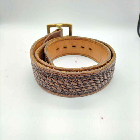 genuine leathe 本革 ヌメ革 リアル レザー ハンドメイド クラフト 編み込み デザイン ベルト メンズ