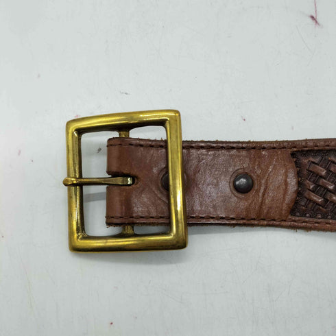 genuine leathe 本革 ヌメ革 リアル レザー ハンドメイド クラフト 編み込み デザイン ベルト メンズ