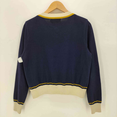 PALAVA アニマル ホース 刺繍 クルーネック カーディガン レディース import:M