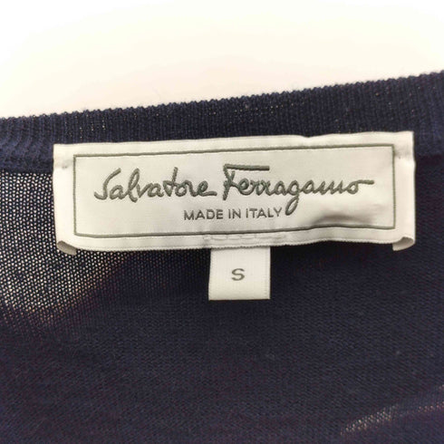 サルヴァトーレフェラガモ Salvatore Ferragamo 幾何学切替 Vネック ニット レディース JPN:S