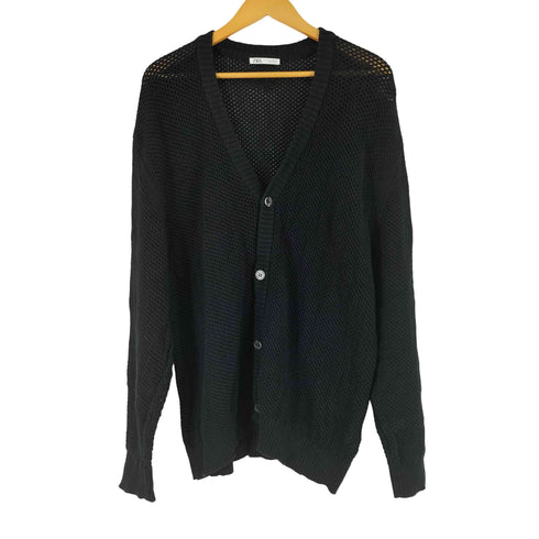 ザラ ZARA メッシュ ニット カーディガン メンズ US XL