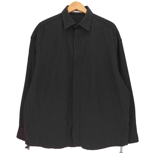 ザラ ZARA 裾ドローコード プリーツシャツ メンズ import:S