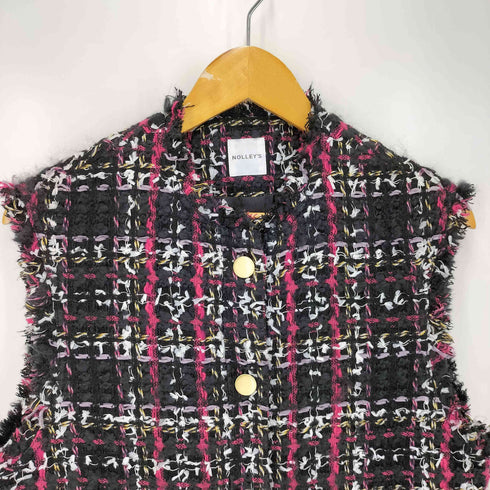 ノーリーズ NOLLEY’S カラーミックス ツイード ジレ レディース JPN:38