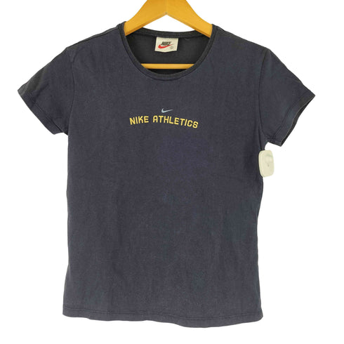 ナイキ NIKE 銀タグ ロゴ 刺繍 クルーネック 半袖 Tシャツ レディース JPN:S