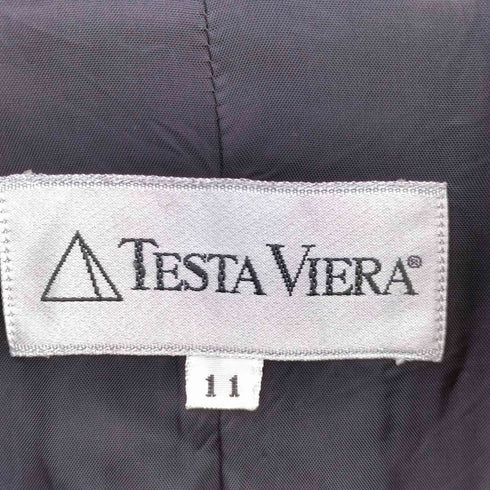 TESTA VIERA カシミヤ ダブルブレスト ロングコート レディース 11