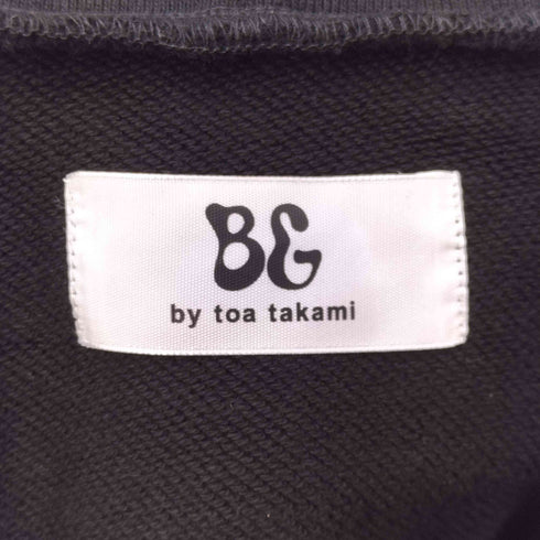 BG by toa takami メタリックロゴデザイン クロップド パーカー レディース FREE
