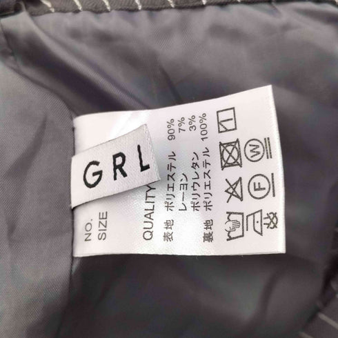 グレイル GRL インパン裏地付きストライプ柄リボンティアードミニスカート レディース JPN:S