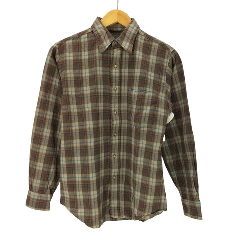 ペンドルトン PENDLETON SIR 70-80S OLD USA製 フランネル ウール チェック シャツ 襟芯 メンズ import:M
