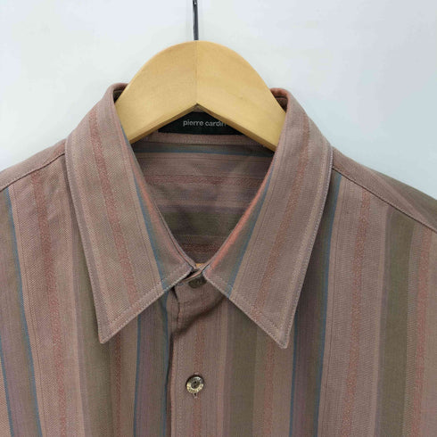 ピエールカルダン pierre cardin 織 ストライプ L/S シャツ メンズ import:L