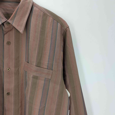 ピエールカルダン pierre cardin 織 ストライプ L/S シャツ メンズ import:L