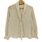 ザラ ZARA STRIPED METALLIC THREAD BLOUSE メタリックストライプ ボウタイブラウス レディース import:S