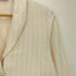 ザラ ZARA STRIPED METALLIC THREAD BLOUSE メタリックストライプ ボウタイブラウス レディース import:S