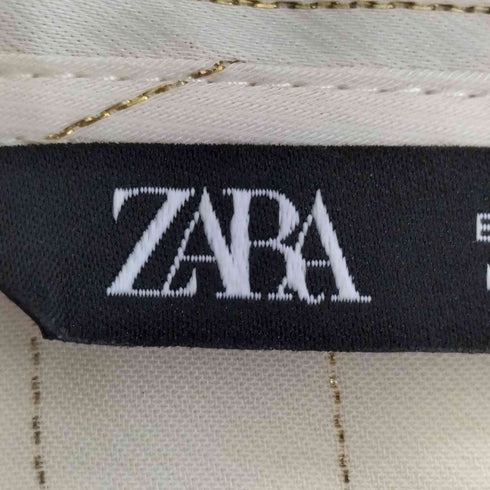 ザラ ZARA STRIPED METALLIC THREAD BLOUSE メタリックストライプ ボウタイブラウス レディース import:S