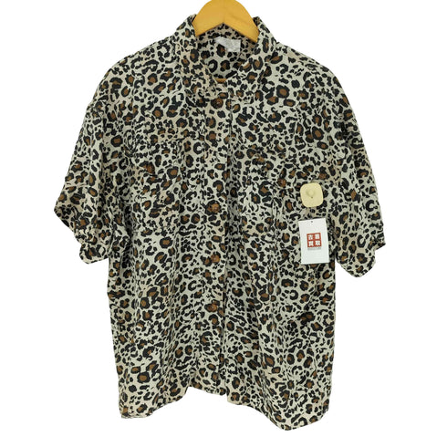 Schrader Separates レオパード シルク 半袖 シャツブラウス レディース UK:12