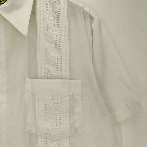 ドグァジャベーラ GUAYABERA 90S 韓国製 ネイティブ刺繍 襟芯 キューバシャツ メンズ import:L