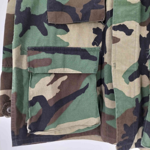 ユーエスアーミー U.S. ARMY 80S ウッドランドカモ BDUジャケット メンズ MEDIUM-SHORT