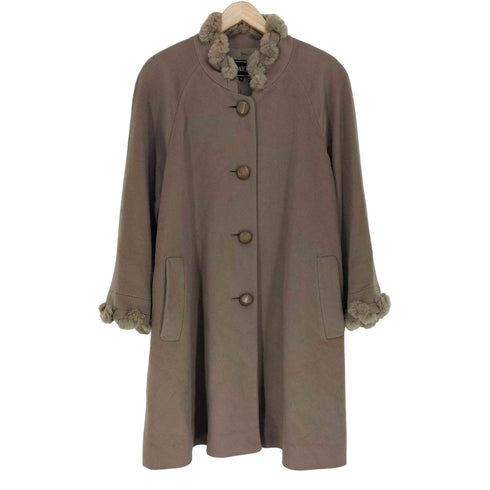cashmere rabbit fur カシミヤ ラビットファー スタンドカラーコート レディース 10