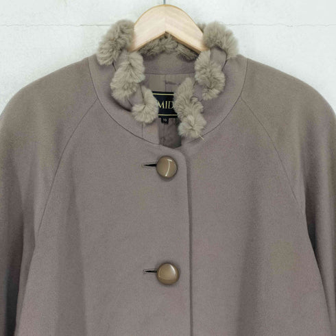 cashmere rabbit fur カシミヤ ラビットファー スタンドカラーコート レディース 10