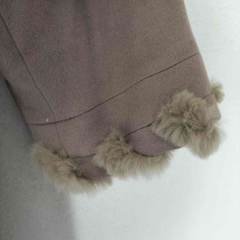cashmere rabbit fur カシミヤ ラビットファー スタンドカラーコート レディース 10