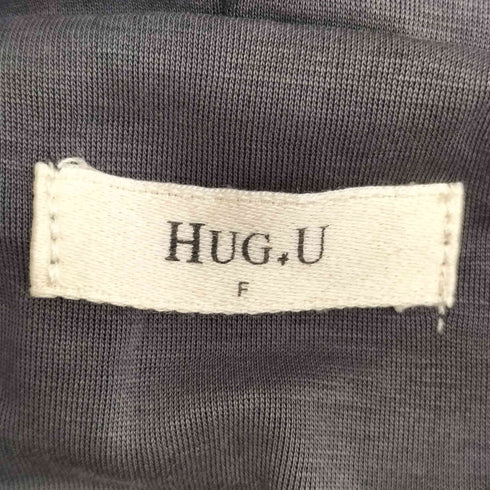 HUG.U パーカー ポンチ シャツ 異素材フーディー レディース FREE