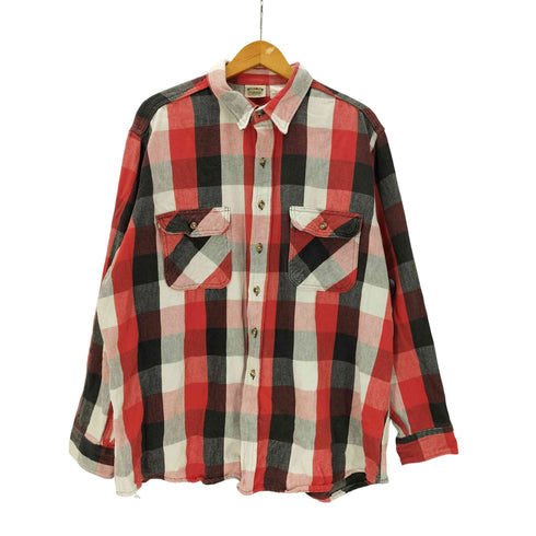 ファイブブラザー FIVE BROTHER 90S OLD USA製 ブロック チェック フランネル シャツ ヘビネル ビック サイズ メンズ 2XL
